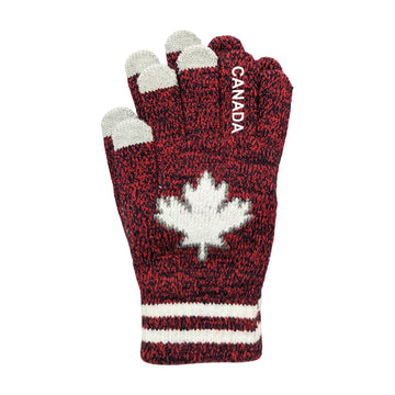 Canada Heather Red Texting Gloves